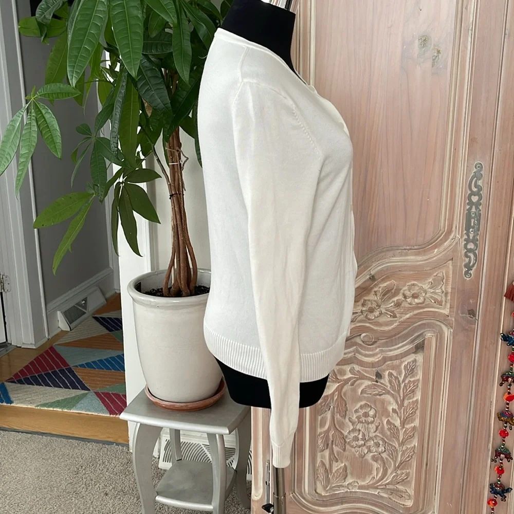 🤑 Lilly Pulitzer Ivory Cotton Cardigan - Picture 4 of 9